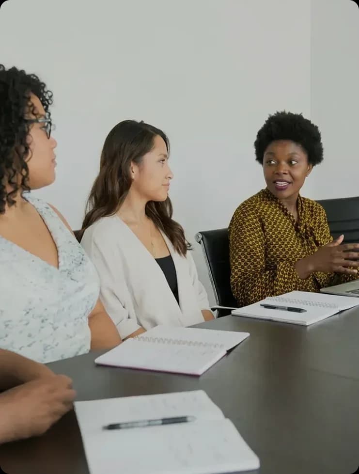 Healthcare professionals discussing free training in medical abortion for providers.